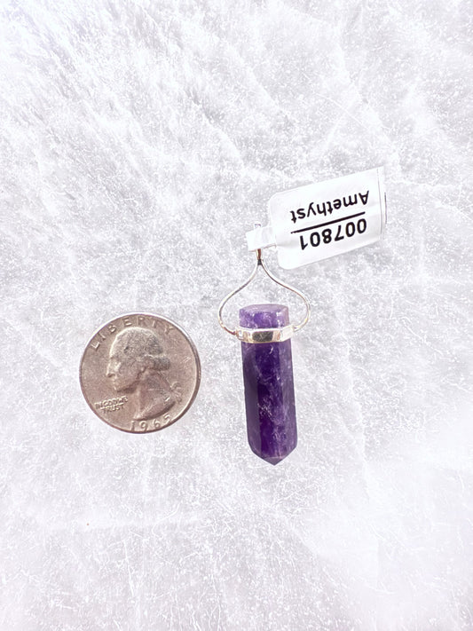 Amethyst Mystic Glow Sterling Silver Pendant – enchanting purple crystal jewelry that enhances calm and spiritual insight.