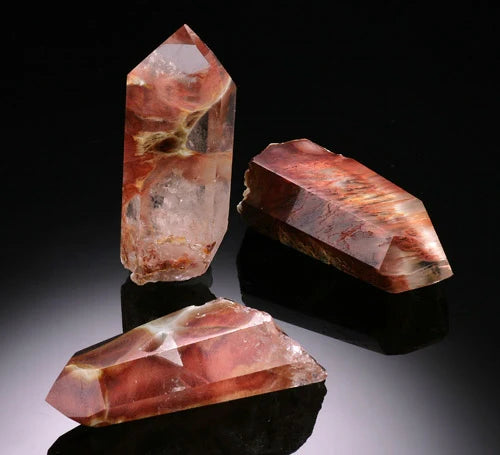 Amphibole Angel Wings Phantom Quartz Polished Point Raw Base