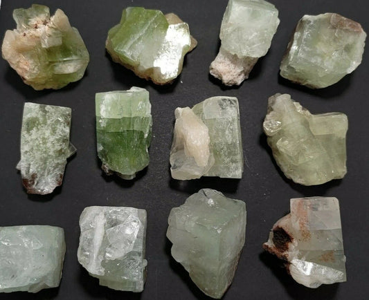 Green Apophyllite Cube Cluster Zeolite