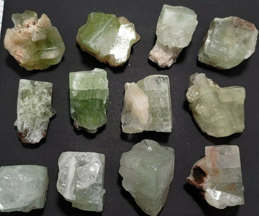 Green Apophyllite Cube Cluster Zeolite