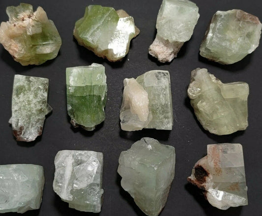 Green Apophyllite Cube Cluster Zeolite