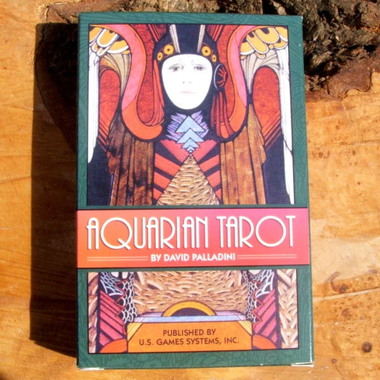 Aquarian Tarot Deck by David Palladini – a classic tarot deck featuring Art Deco-inspired illustrations and timeless symbolism.
