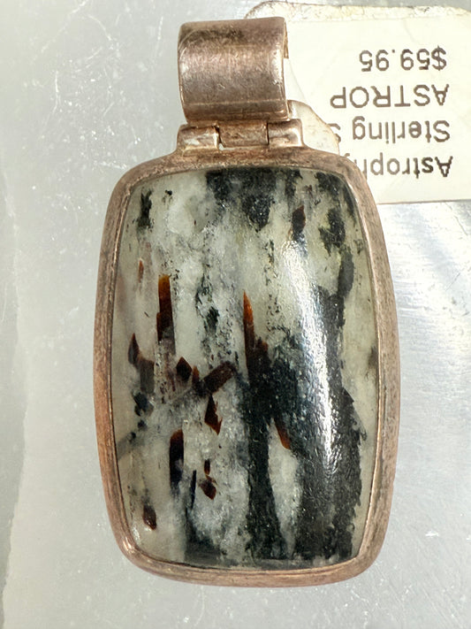 Astrophyllite Sterling Silver Pendant – rare crystal jewelry for insight, transformation, and spiritual growth.
