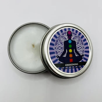 Awakening Good Karma Candle 4oz – intention candle for clarity, spiritual growth, mindfulness, and higher awareness.
