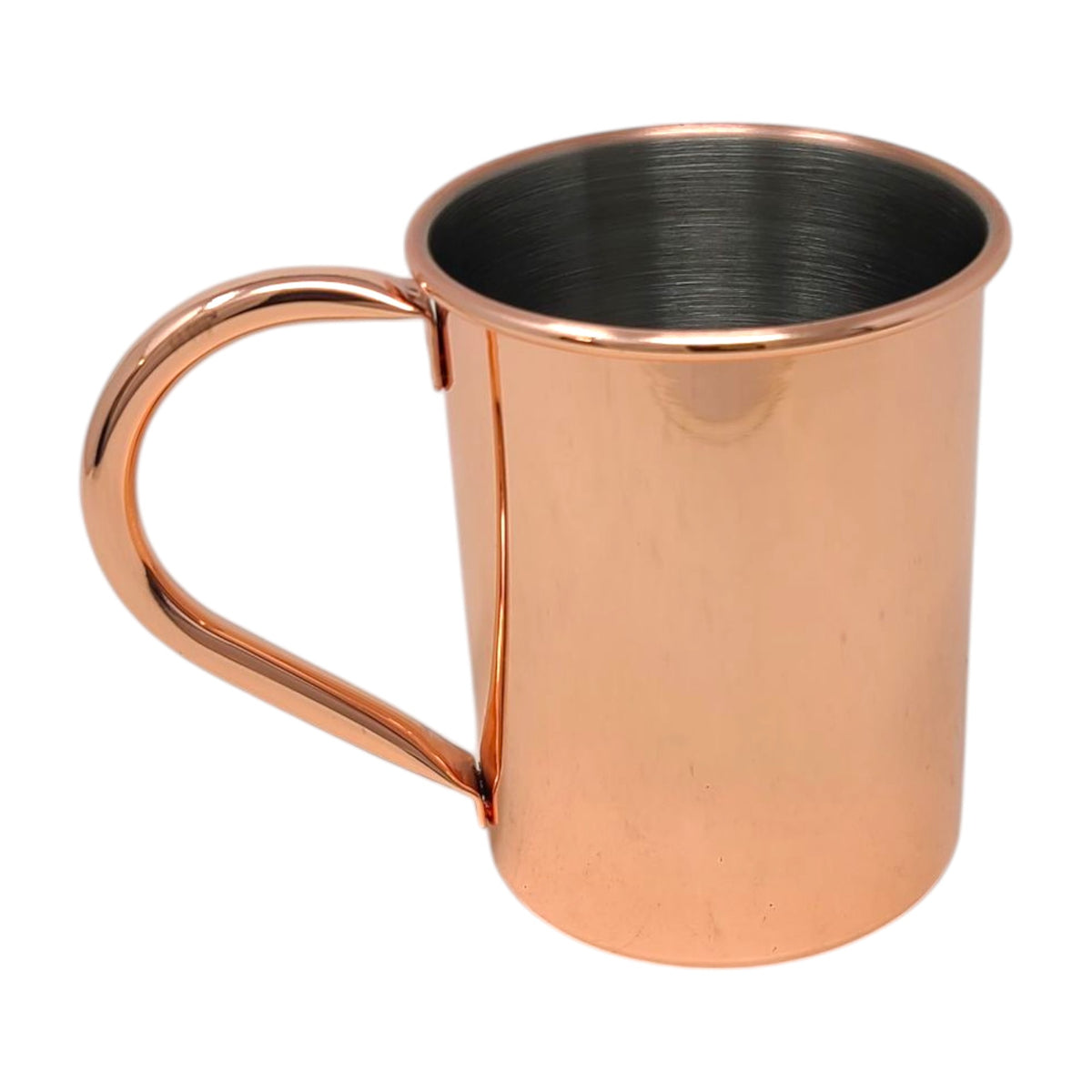 Stainless Steel Moscow Mule Mug – Copper Finish, 16 oz, Textured Cylinder Design