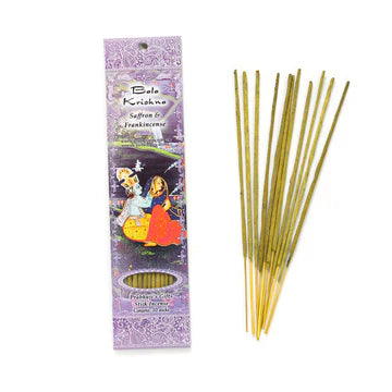 Bala Krishna : Saffron & Frankincense Incense Sticks (10) - Prabhuji's
