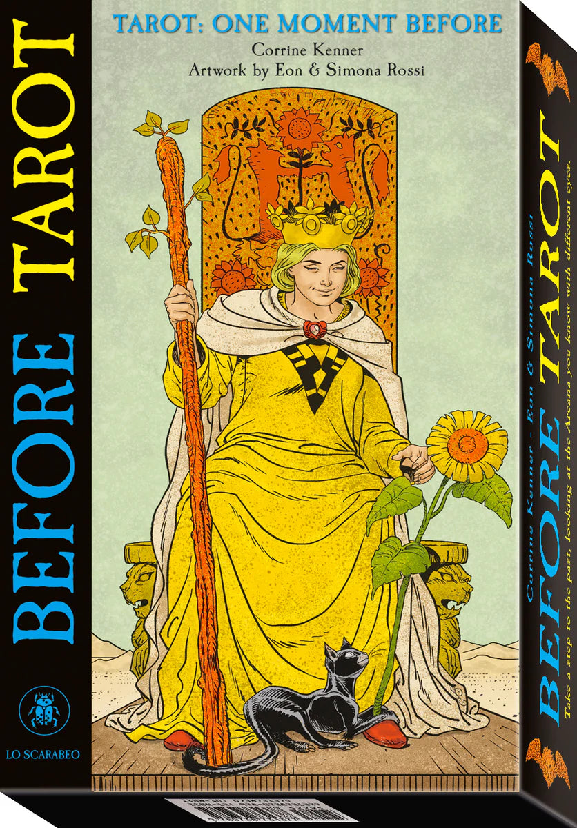 Before Tarot Kit by Corrine Kenner – a 78-card deck illustrating moments preceding classic Rider-Waite scenes, offering fresh insights.
