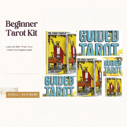 Beginner Tarot Kit bundle with Rider-Waite Tarot and Guided Tarot