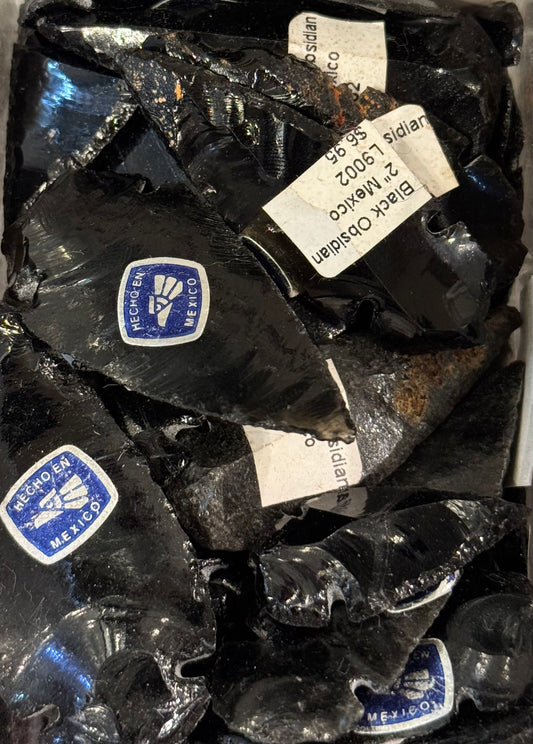 Black Obsidian 2" Mexico Crystal Raw – natural raw black obsidian crystal from Mexico, known for protection and grounding.
