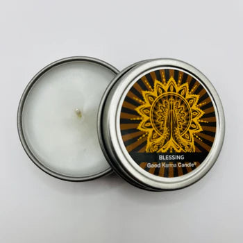 Blessing Good Karma Candle 4oz – intention candle for gratitude, divine favor, protection, and spiritual guidance.
