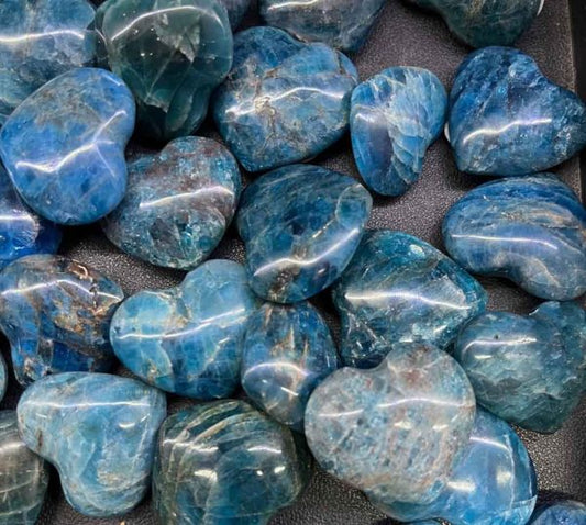 Blue Apatite Small Heart Madagascar 2nd