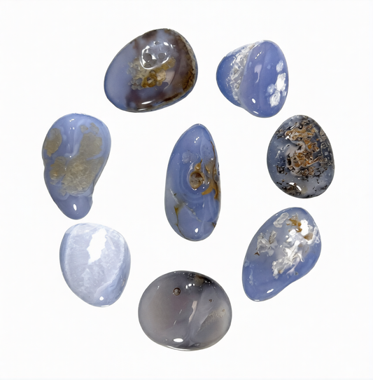 Blue Chalcedony Tumbled Malawi