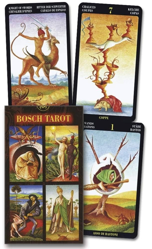 Bosch Tarot – surreal tarot deck inspired by Hieronymus Bosch’s visionary paintings and mystical symbolism.
