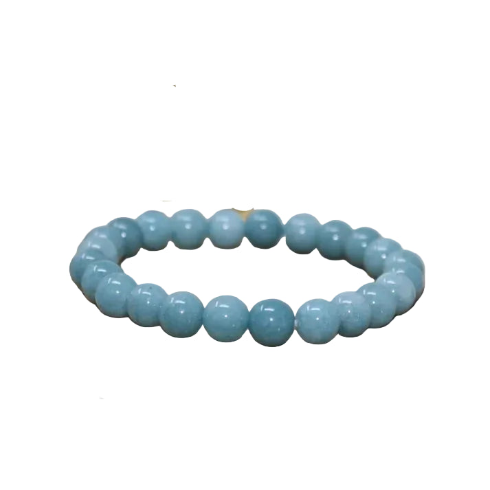 Aquamarine Heated 8mm Beaded Bracelets