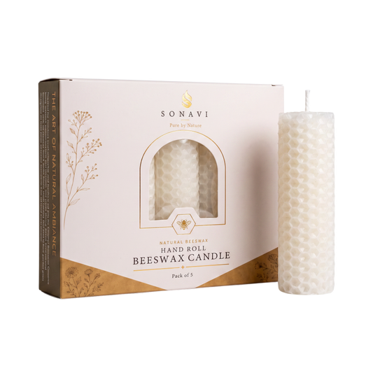 SONAVI Beeswax 4" Candles – White