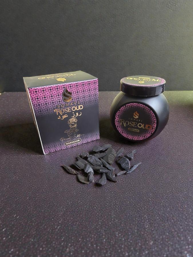 Rose Oud Bakhoor Incense Chips SONAVI – Private Edition - 40g Jar
