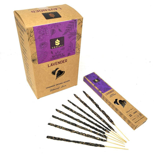 Lavender Incense Sticks 25 grams - SONAVI - Nature's Collection: All Natural