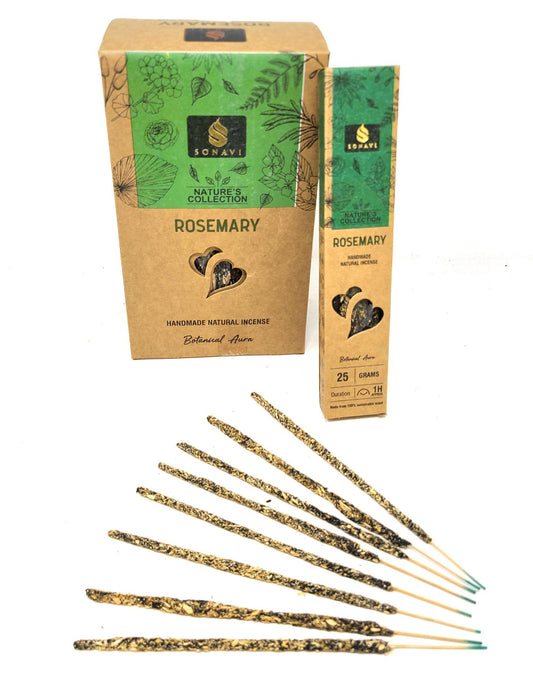 Rosemary Incense Sticks 25 grams - SONAVI - Nature's Collection: All Natural