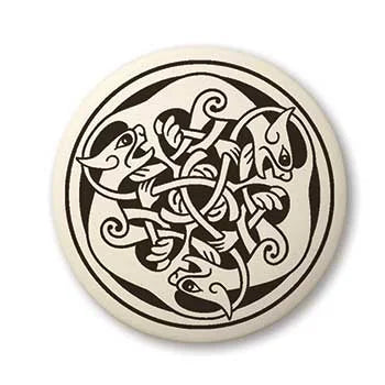 Handmade Porcelain Pendant Cord Necklace - Celtic Art - Choose Style
