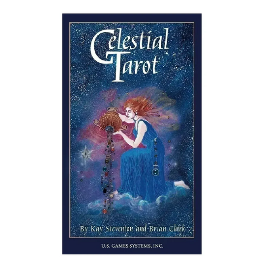 Celestial Tarot by Kay Steventon and Brian Clark – a 78-card deck blending astrology, mythology, and tarot symbolism.
