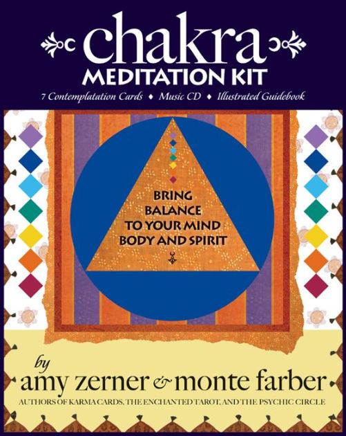 Chakra Meditation Kit by Monte Farber & Amy Zerner – A comprehensive kit including a beautifully illustrated guidebook, a music CD with nine guided meditations, and a set of contemplation cards with an easel, designed to help balance and align the seven major chakras.
