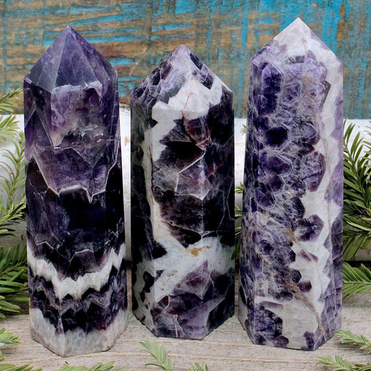 Chevron Dream Amethyst Chunky Tower 2.5-3"