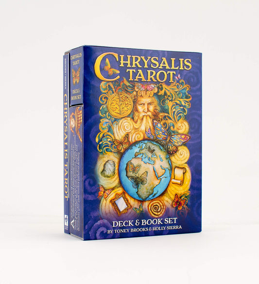 Chrysalis Tarot by Toney Brooks & Holly Sierra – a transformative tarot deck featuring vibrant, mythological artwork and archetypal characters guiding personal growth and self-discovery.
