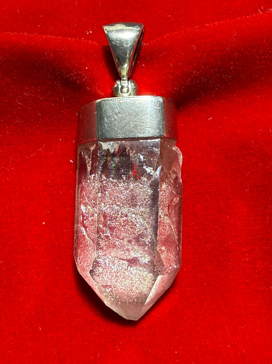 Clear Quartz Sterling Silver Pendant – powerful crystal jewelry featuring clear quartz known for healing, clarity, and energy amplification.
