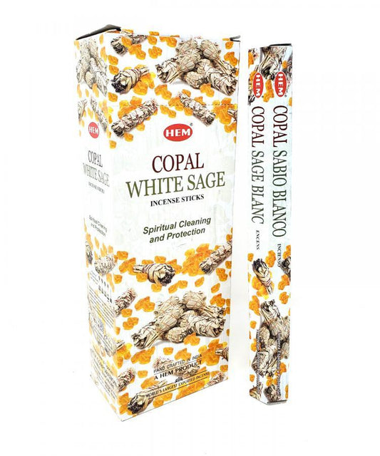 Copal White Sage Hem Incense 20 Sticks