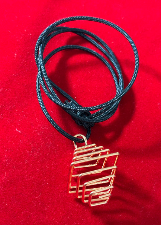 Copper Plated Cage with Black Cord