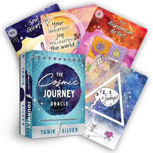 "The Cosmic Journey Oracle by Yanik Silver – a visionary deck for soul exploration, cosmic insight, and personal transformation."
