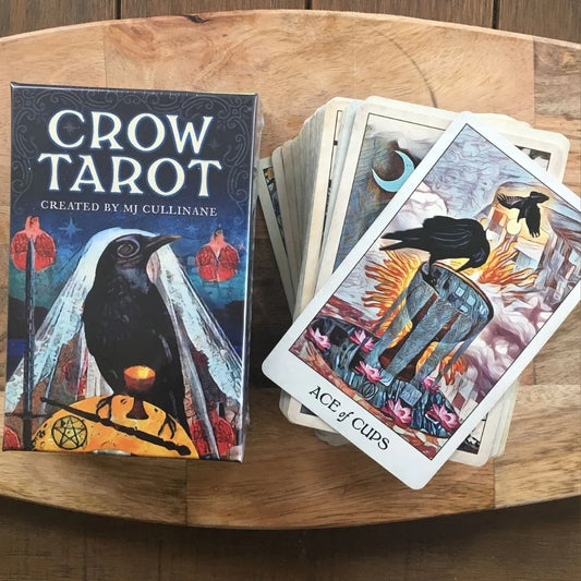 Crow Tarot by MJ Cullinane – evocative tarot deck with mysterious crow imagery and deep symbolic meanings.
