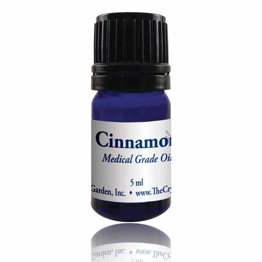 Crystal Garden Cinnamon Medical Grade Oil – warming essential oil for vitality, circulation, and natural wellness support.
