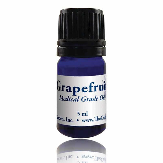 Crystal Garden Grapefruit Medical Grade Oil – refreshing essential oil for energy, clarity, and uplifting the spirit.
