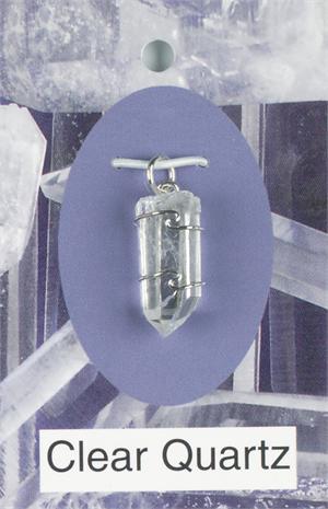 Clear Quartz .925 Sterling Silver Wire Wrap Pendant