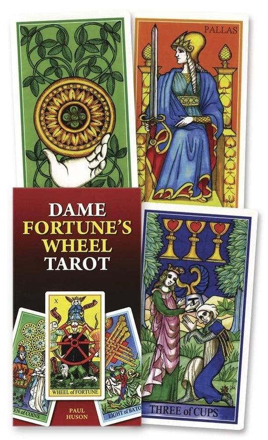 Dame Fortune’s Wheel Tarot Deck by Paul Huson – Marseille-inspired deck based on Golden Dawn traditions and medieval esoteric symbols.
