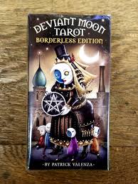 Deviant Moon Tarot: Borderless Edition by Patrick Valenza – surreal tarot deck with dark, dreamlike imagery and no card borders.

