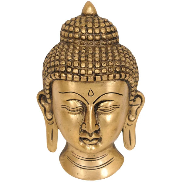 Buddha Mask Brass Wall Hanging