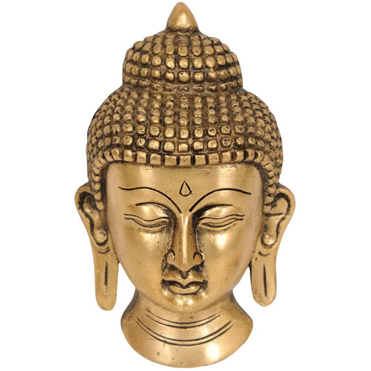 Buddha Mask Brass Wall Hanging