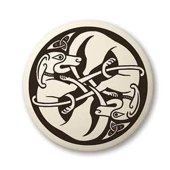 Handmade Porcelain Pendant Cord Necklace - Celtic Art - Choose Style