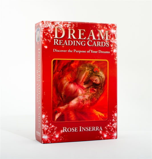 Dream Reading Cards by Rose Inserra – A 52-card deck and guidebook offering insights into the symbolic world of dreams, featuring 22 theme cards and 30 oracle cards to interpret subconscious messages.
