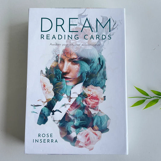 Dream Reading Cards by Rose Inserra – A 52-card deck with guidebook offering insights into the symbolic world of dreams, featuring 22 theme cards and 30 oracle cards.
