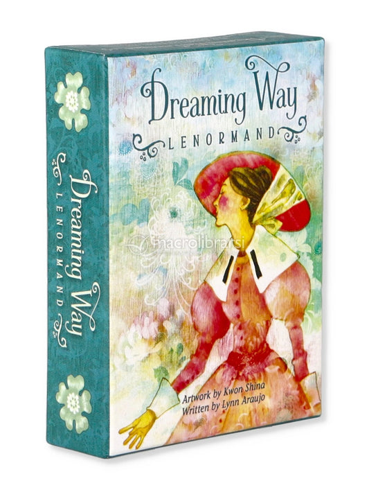 Dreaming Way Lenormand by Lynn Araujo & Kwon Shina – 36-card deck featuring whimsical, illustrative artwork with playful interpretations of traditional Lenormand symbols.
