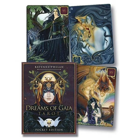 Dreams of Gaia Tarot Pocket Edition by Ravynne Phelan – a compact deck for deep self-discovery and healing.
