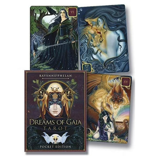 Dreams of Gaia Tarot Pocket Edition by Ravynne Phelan – a compact deck for deep self-discovery and healing.
