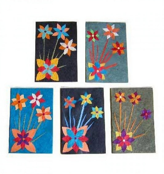 Paper Flower Lokta Paper Greeting Cards 4x6"