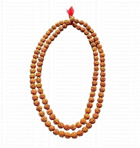 Rudraksha 108 Bead 10-11mm Japa Mala with Tassel Style #9