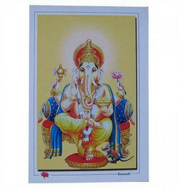 Lord Ganesh Print Post Cards Style#26 - 4x6"