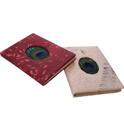 Peacock Feather Notebook Handcrafted Paper