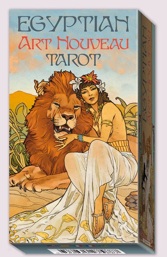 Egyptian Art Nouveau Tarot by Lo Scarabeo – a tarot deck blending Egyptian symbolism with elegant Art Nouveau style.
